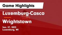 Luxemburg-Casco  vs Wrightstown  Game Highlights - Jan. 27, 2023