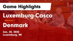 Luxemburg-Casco  vs Denmark  Game Highlights - Jan. 20, 2020