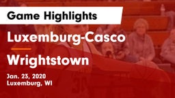 Luxemburg-Casco  vs Wrightstown  Game Highlights - Jan. 23, 2020