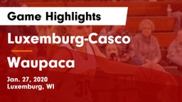 Luxemburg-Casco  vs Waupaca  Game Highlights - Jan. 27, 2020