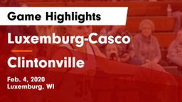 Luxemburg-Casco  vs Clintonville  Game Highlights - Feb. 4, 2020