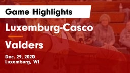 Luxemburg-Casco  vs Valders  Game Highlights - Dec. 29, 2020