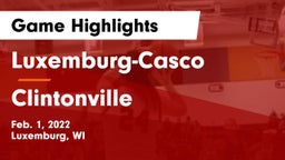 Luxemburg-Casco  vs Clintonville  Game Highlights - Feb. 1, 2022