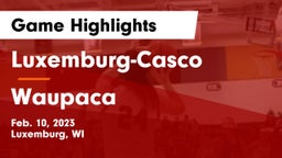 Luxemburg-Casco  vs Waupaca  Game Highlights - Feb. 10, 2023
