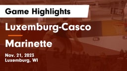 Luxemburg-Casco  vs Marinette  Game Highlights - Nov. 21, 2023