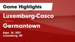 Luxemburg-Casco  vs Germantown  Game Highlights - Sept. 18, 2021