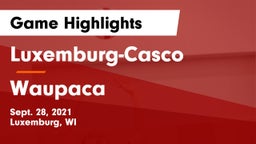 Luxemburg-Casco  vs Waupaca  Game Highlights - Sept. 28, 2021