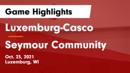 Luxemburg-Casco  vs Seymour Community  Game Highlights - Oct. 23, 2021