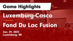 Luxemburg-Casco  vs Fond Du Lac Fusion Game Highlights - Jan. 29, 2022