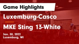 Luxemburg-Casco  vs MKE Sting 13-White Game Highlights - Jan. 30, 2022
