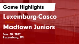 Luxemburg-Casco  vs Madtown Juniors Game Highlights - Jan. 30, 2022