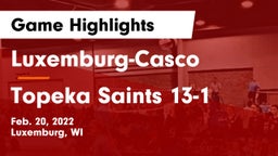 Luxemburg-Casco  vs Topeka Saints 13-1 Game Highlights - Feb. 20, 2022