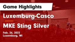 Luxemburg-Casco  vs MKE Sting Silver Game Highlights - Feb. 26, 2022