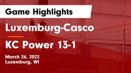 Luxemburg-Casco  vs KC Power 13-1 Game Highlights - March 26, 2022
