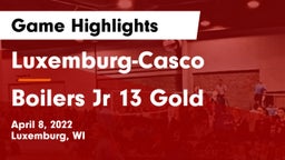Luxemburg-Casco  vs Boilers Jr 13 Gold Game Highlights - April 8, 2022