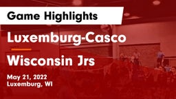 Luxemburg-Casco  vs Wisconsin Jrs Game Highlights - May 21, 2022