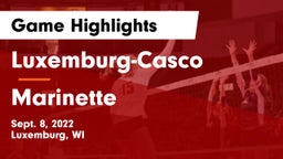 Luxemburg-Casco  vs Marinette  Game Highlights - Sept. 8, 2022