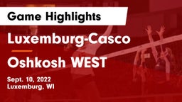 Luxemburg-Casco  vs Oshkosh WEST Game Highlights - Sept. 10, 2022