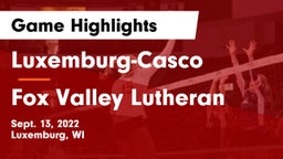 Luxemburg-Casco  vs Fox Valley Lutheran  Game Highlights - Sept. 13, 2022