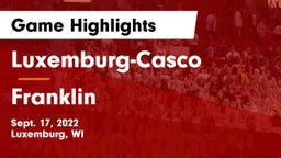 Luxemburg-Casco  vs Franklin Game Highlights - Sept. 17, 2022