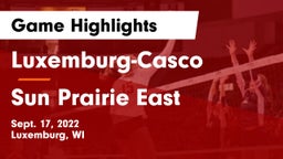 Luxemburg-Casco  vs Sun Prairie East  Game Highlights - Sept. 17, 2022
