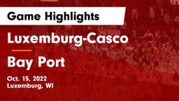 Luxemburg-Casco  vs Bay Port  Game Highlights - Oct. 15, 2022