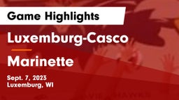 Luxemburg-Casco  vs Marinette  Game Highlights - Sept. 7, 2023