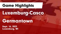 Luxemburg-Casco  vs Germantown Game Highlights - Sept. 16, 2023