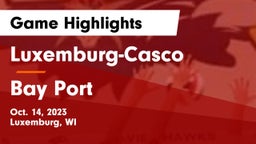 Luxemburg-Casco  vs Bay Port  Game Highlights - Oct. 14, 2023