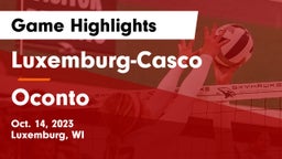 Luxemburg-Casco  vs Oconto  Game Highlights - Oct. 14, 2023