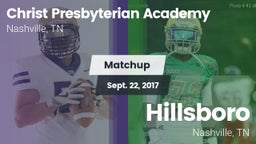 Matchup: Christ Presbyterian vs. Hillsboro  2017