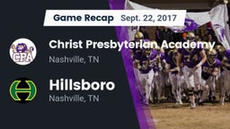 Recap: Christ Presbyterian Academy vs. Hillsboro  2017