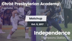 Matchup: Christ Presbyterian vs. Independence  2017