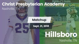 Matchup: Christ Presbyterian vs. Hillsboro  2018
