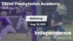 Matchup: Christ Presbyterian vs. Independence  2019