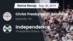 Recap: Christ Presbyterian Academy vs. Independence  2019
