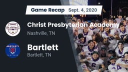 Recap: Christ Presbyterian Academy vs. Bartlett  2020