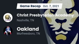Recap: Christ Presbyterian Academy vs. Oakland  2021