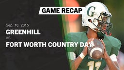 Recap: Greenhill  vs. Fort Worth Country Day  2015