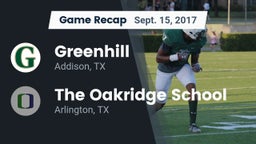 Recap: Greenhill  vs. The Oakridge School 2017