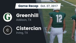 Recap: Greenhill  vs. Cistercian  2017