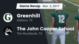 Recap: Greenhill  vs. The John Cooper School 2017