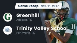 Recap: Greenhill  vs. Trinity Valley School 2017