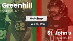 Matchup: Greenhill High vs. St. John's  2018