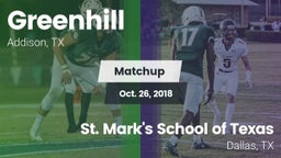 Matchup: Greenhill High vs. St. Mark's School of Texas 2018