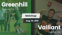 Matchup: Greenhill High vs. Valliant  2019