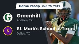 Recap: Greenhill  vs. St. Mark's School of Texas 2019