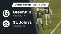 Recap: Greenhill  vs. St. John's  2021