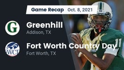 Recap: Greenhill  vs. Fort Worth Country Day  2021