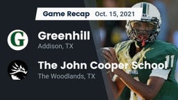 Recap: Greenhill  vs. The John Cooper School 2021